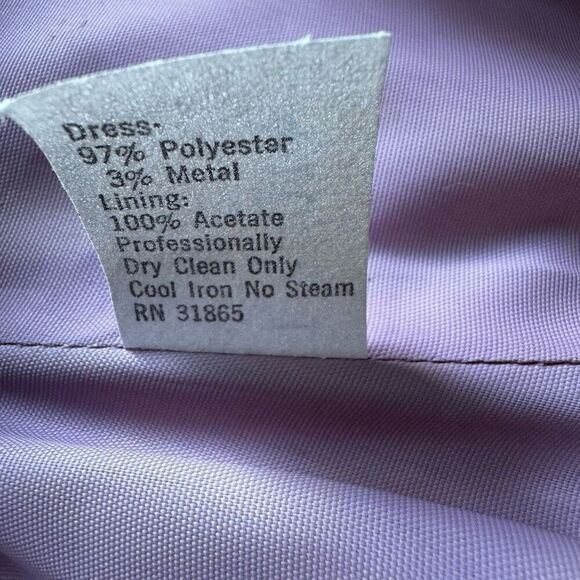 Vintage Enchanted Fairy Princess Metallic Striped Bow Gown Dress - Picture 14 of 14